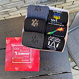 Набір термоносків чоловічих 6 пар у подарунковій коробці, шкарпетки чоловічі зимові подарунок парню ЗСУ Br BAR, фото 7