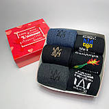 Набір термоносків чоловічих 6 пар у подарунковій коробці, шкарпетки чоловічі зимові подарунок парню ЗСУ Br BAR, фото 6