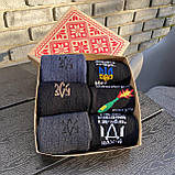 Тактичні зимові шкарпетки 6 пар у подарунковій коробці, Чоловічі теплі шкарпетки махрові повсякденні 41-45 Br BAR, фото 2