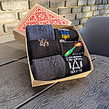 Тактичні зимові шкарпетки 6 пар у подарунковій коробці, Чоловічі теплі шкарпетки махрові повсякденні 41-45 Br BAR, фото 6