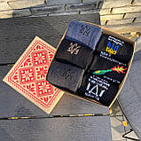 Тактичні зимові шкарпетки 6 пар у подарунковій коробці, Чоловічі теплі шкарпетки махрові повсякденні 41-45 Br BAR, фото 3