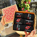 Шкарпетки чоловічі високі весна-осінь повсякденні чорні з веселим яскравим тренд принтом 40-45 6 пар для Br BAR, фото 6