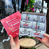 Комплект шкарпеток чоловічих довгих весна-осінь модних чорних із веселим класним принтом 40-45 6 пар для Br BAR, фото 4