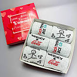 Комплект шкарпеток чоловічих довгих весна-осінь модних чорних із веселим класним принтом 40-45 6 пар для Br BAR, фото 7