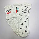 Комплект шкарпеток чоловічих довгих весна-осінь модних чорних із веселим класним принтом 40-45 6 пар для Br BAR, фото 3