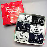 Бокс шкарпеток чоловічих високих весна-осінь стильних із кумедним принтом 40-45 6 пар класна ідея на Br BAR, фото 3