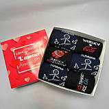 Бокс шкарпеток чоловічих високих демісезонних трикотажних практичних з крутим принтом 40-45 6 пар на Br BAR, фото 5