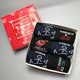 Бокс шкарпеток чоловічих високих демісезонних трикотажних практичних з крутим принтом 40-45 6 пар на Br BAR, фото 6