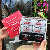 Комплект шкарпеток чоловічих довгих демісезонних оригінальних з класним принтом 40-45 6 пар у подарунковій Br BAR, фото 9