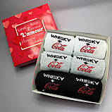 Комплект шкарпеток чоловічих довгих демісезонних оригінальних з класним принтом 40-45 6 пар у подарунковій Br BAR, фото 5