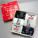 Подарунковий бокс шкарпеток чоловічих високих весна-осінь класних з веселим принтом 40-45 6 шт на подарунок Br BAR, фото 5