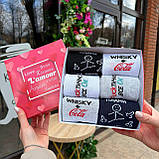 Подарунковий бокс шкарпеток чоловічих високих весна-осінь класних з веселим принтом 40-45 6 шт на подарунок Br BAR, фото 6