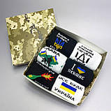 Набір високих чоловічих шкарпеток із патріотичним принтом для чоловіків, шкарпетки в подарунковому боксі 6 Br BAR, фото 6