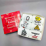 Креативний бокс шкарпеток чоловічих високих білих демісезонних із веселими малюнками 40-45 6 пар у красивій Br BAR, фото 8