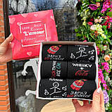 Набір шкарпеток чоловічих високих демісезонних креативних з веселими яскравими малюнками 40-45 6 пар для Br BAR, фото 2