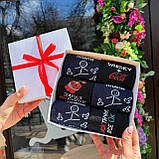 Набір шкарпеток чоловічих високих демісезонних демісезонних повсякденних з прикольним дизайном 40-45 6 пар Br BAR, фото 5