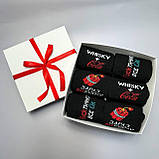 Комплект шкарпеток чоловічих довгих демісезонних чорних із кумедним дизайном 40-45 6 пар у подарунковій Br BAR, фото 2