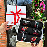 Комплект шкарпеток чоловічих довгих демісезонних чорних із кумедним дизайном 40-45 6 пар у подарунковій Br BAR, фото 5