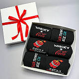 Комплект шкарпеток чоловічих довгих демісезонних чорних із кумедним дизайном 40-45 6 пар у подарунковій Br BAR, фото 8