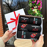 Комплект шкарпеток чоловічих довгих демісезонних чорних із кумедним дизайном 40-45 6 пар у подарунковій Br BAR, фото 7