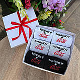 Набір шкарпеток чоловічих високих повсякденних практичних з оригінальним написом 40-45 6 пар у коробці для Br BAR, фото 2