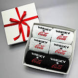 Набір шкарпеток чоловічих високих повсякденних практичних з оригінальним написом 40-45 6 пар у коробці для Br BAR, фото 7