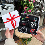 Бокс шкарпеток чоловічих високих демісезонних чорних практичних із крутим дизайном 40-45 6 пар у Br BAR, фото 4