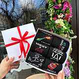 Бокс шкарпеток чоловічих високих демісезонних чорних практичних із крутим дизайном 40-45 6 пар у Br BAR, фото 8