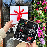 Бокс шкарпеток чоловічих високих демісезонних чорних практичних із крутим дизайном 40-45 6 пар у Br BAR, фото 7