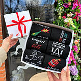 Бокс шкарпеток чоловічих високих демісезонних чорних практичних із крутим дизайном 40-45 6 пар у Br BAR, фото 9