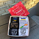 Набір високих чоловічих шкарпеток із патріотичним принтом для чоловіків, шкарпетки в подарунковому боксі 6 Br BAR, фото 2