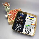 Подарунковий набір патріотичних шкарпеток для чоловіків, шкарпетки чоловічі в подарунковому боксі 6 пар Br BAR, фото 4