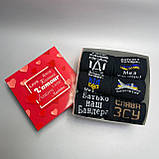 Набір чоловічих стильних креативних шкарпеток на 6 пар 40-45 з патріотичним принтом на подарунок для Br BAR, фото 4