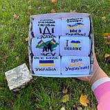 Набір чоловічих стильних креативних шкарпеток на 6 пар 40-45 з патріотичним принтом Подарунок папі, Br BAR, фото 6