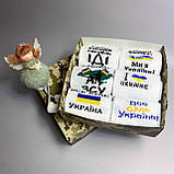 Набір чоловічих стильних креативних шкарпеток на 6 пар 40-45 з патріотичним принтом Подарунок папі, Br BAR, фото 2