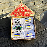 Набір чоловічих стильних креативних шкарпеток на 6 пар 40-45 з патріотичним принтом Подарунок папі, Br BAR, фото 2