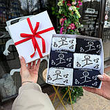 Прикольний набір шкарпеток жіночих довгих весна осінь із веселим принтом 6 пар 36-41 у святковому пакованні Br BAR, фото 6