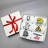 Прикольний набір шкарпеток чоловічих довгих весна осінь із веселим принтом 6 пар 36-41 у святковому Br BAR, фото 6