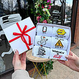 Прикольний набір шкарпеток чоловічих довгих весна осінь із веселим принтом 6 пар 36-41 у святковому Br BAR, фото 8