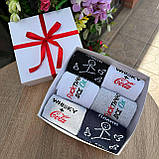 Класний бокс шкарпеток чоловічих довгих трикотажних демісезонних з крутим смішним принтом 40-45 6 шт на Br BAR, фото 2