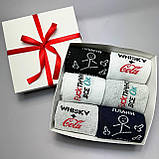 Чоловічий подарунковий бокс шкарпеток на 6 пар 40-45 р різнобарвні, демісезонні весна-осінь трикотажні та Br BAR, фото 7