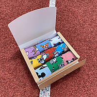 Комплект шкарпеток жіночих довгих весна-осінь з милими мультяшними малюнками 9 пар 36-41 на подарунок для Br BAR