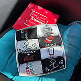 Бокс чоловічих шкарпеток довгих модних весна-осінь з яскравим класним акцентом 40-45 8 шт хлопцеві на Br BAR, фото 7