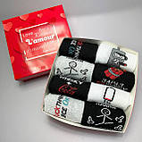 Бокс чоловічих шкарпеток довгих модних весна-осінь з яскравим класним акцентом 40-45 8 шт хлопцеві на Br BAR, фото 5