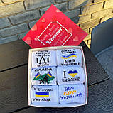 Набір чоловічих стильних креативних шкарпеток на 6 пар 41-45 з патріотичним принтом на подарунок для Br BAR, фото 3