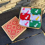 Подарунковий набір шкарпеток для чоловіка яскраві різнобарвні шкарпетки "Цюцюрки" 40-45 р у наборі 6 пар Br BAR, фото 4