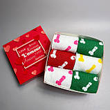 Подарунковий набір шкарпеток для чоловіка яскраві різнобарвні шкарпетки "Цюцюрки" 40-45 р у наборі 6 пар Br BAR, фото 4