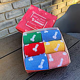 Шкарпетки чоловічі високі спортивні яскраві різнобарвні шкарпетки "Цюцерки" 40-45 р у наборі 6 пар Br BAR, фото 6