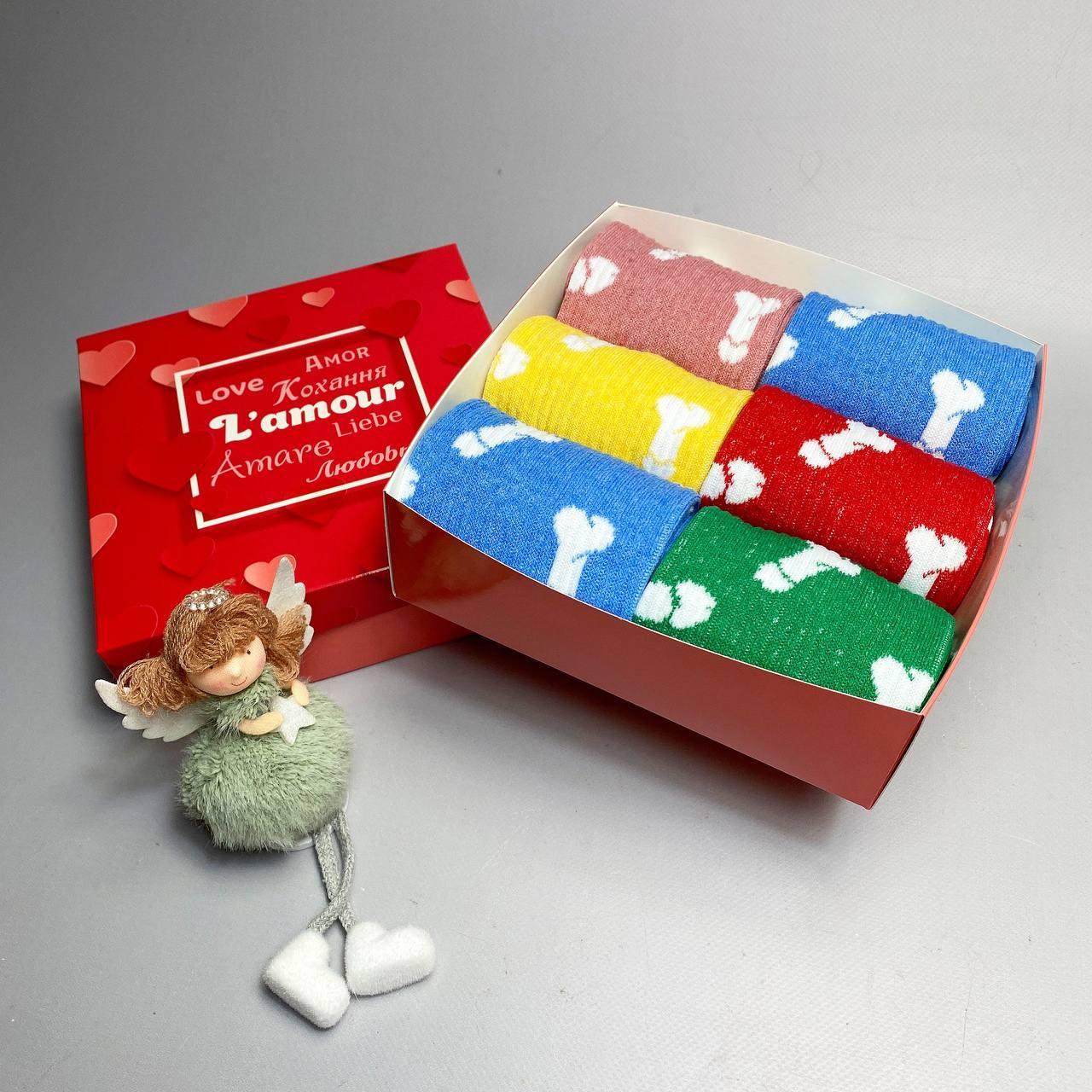 Шкарпетки чоловічі високі спортивні яскраві різнобарвні шкарпетки "Цюцерки" 40-45 р у наборі 6 пар Br BAR, фото 1