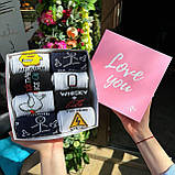 Найкращий бокс шкарпеток чоловічих довгих демісезонних якісних із веселим принтом 40-45 8 шт для чоловіків Br BAR, фото 3